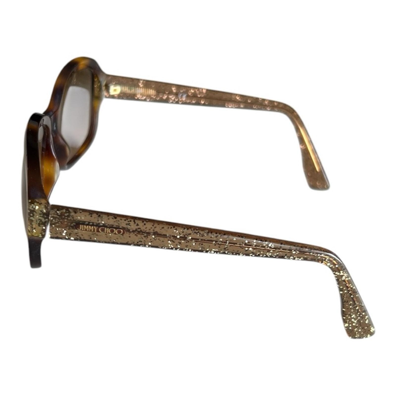 Jimmy Choo Brown Gradient Sunglasses with Metal Accents Amazon.com: JIMMY CHOO Brown Women Women main image 4