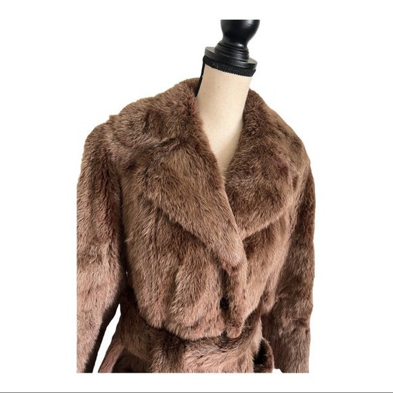 Weiss Furs Vintage 70s Brown Real Mink Long Belte… - image 5