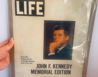 洋書ハードカバー LIFE Kennedy レアシングルレコード付き 1965, First Edition of John Fitzgerald Kennedy as We Remember