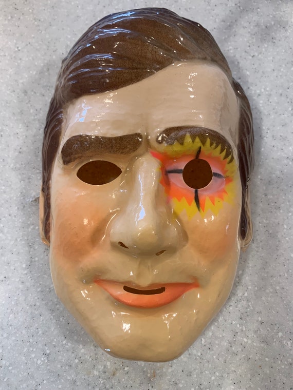 1970 Vintage Six Million Dollar Man Halloween Mask Gem