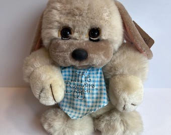 Vintage Applause 1980’s “Little Beggar Dog” Plush Stuffed Animal Toy