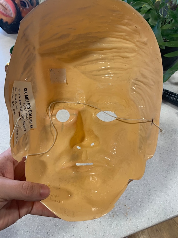 1970 Vintage Six Million Dollar Man Halloween Mask Gem