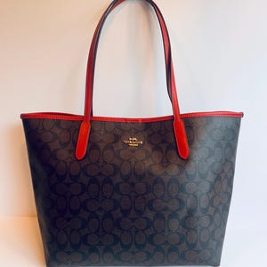 Red Vintage Coach Totes - Etsy