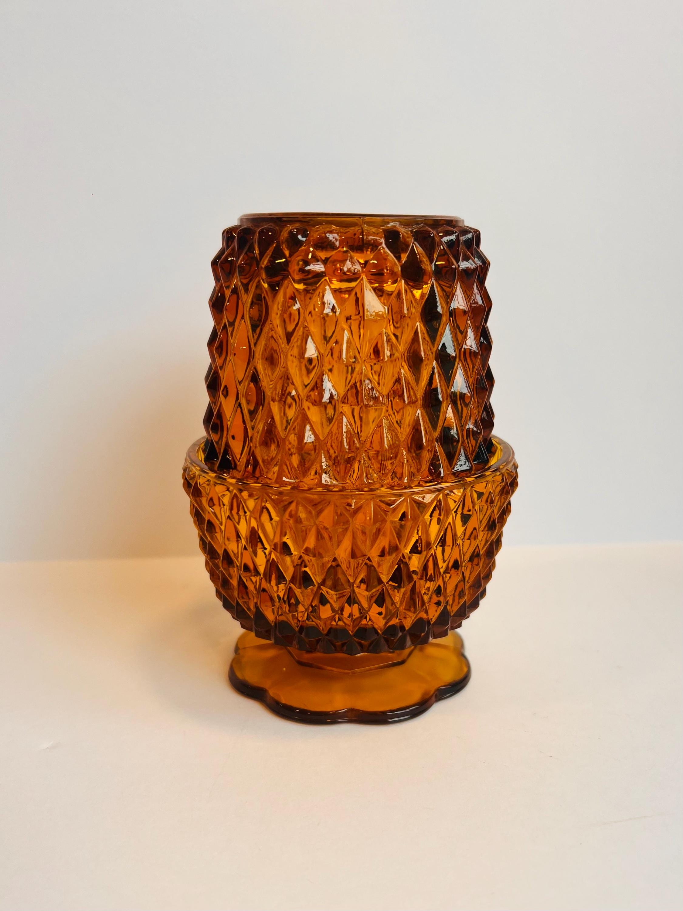 Diamond Point Amber Fairy Lamp - Etsy