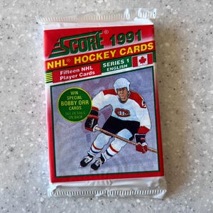 1991 Score NHL Hockey Wax Packs - Vintage Hockey cards