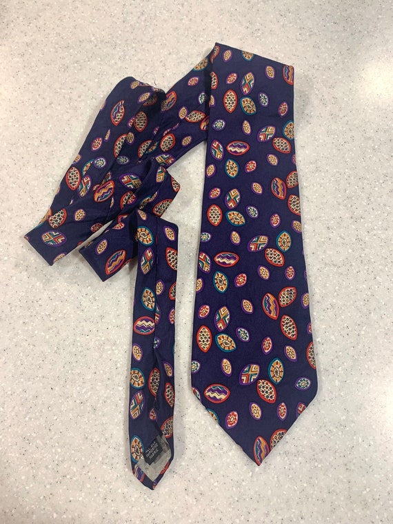 Vintage Lilly Dache tie - multicolor - 100% silk … - image 2