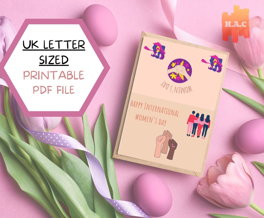 Printable International Women's Day Greeting Card Instant Download ...