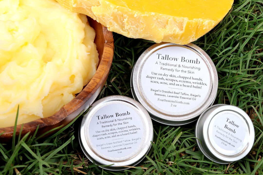 1/2 Oz Tallow Bomb Salve With Grassfed Beef Tallow and Beeswax