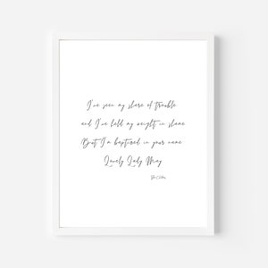 Lady May | I&#39;ve Seen My Share Of Trouble | Tyler Childers | Digital Print