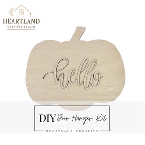 Pumpkin Cutout Wood Sign for DIY Fall Sign for Paint Party Supply Kit for Halloween DIY Craft for kids