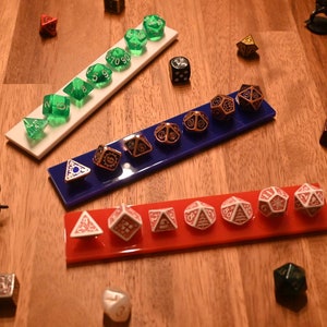 5x Acrylic Bar RPG Dice Stands