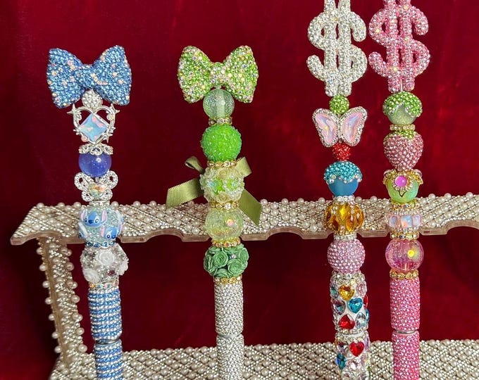 Handmade Bling Pen | Kawaii Rhinestone Pen | Custom Decorative Ink Pen | Cute Desk Accessory | Unique Gift for Her | One-of-a-Kind Pen