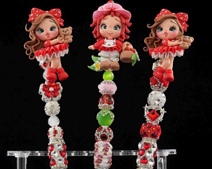 Sweet Doll Bling Pens | Handmade Rhinestone Pens | Pick Your Style | Cute Aesthetic Desk Accessories