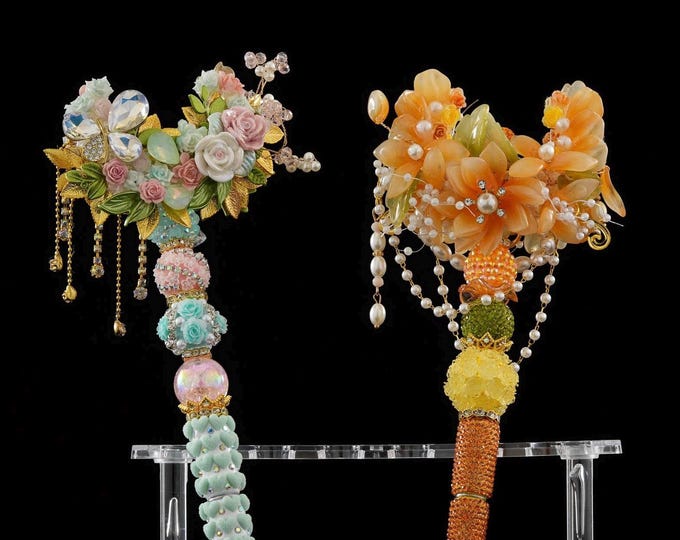 Luxury Floral Bling Pens  | Handmade Rhinestone Flower Pens | Pick Your Style | Elegant Aesthetic Desk Accessories