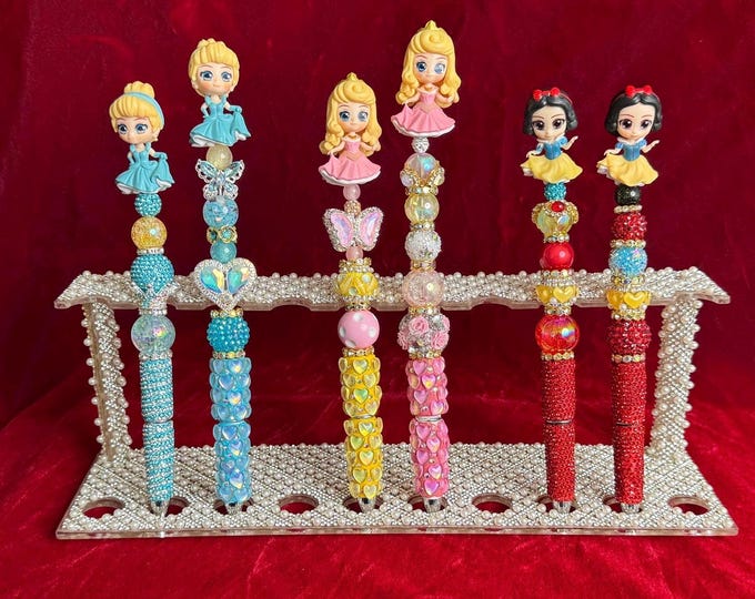 Handmade Bling Pen | Princess Rhinestone Pen | Custom Decorative Ink Pen | Cute Desk Accessory | Unique Gift for Her | One-of-a-Kind Pen