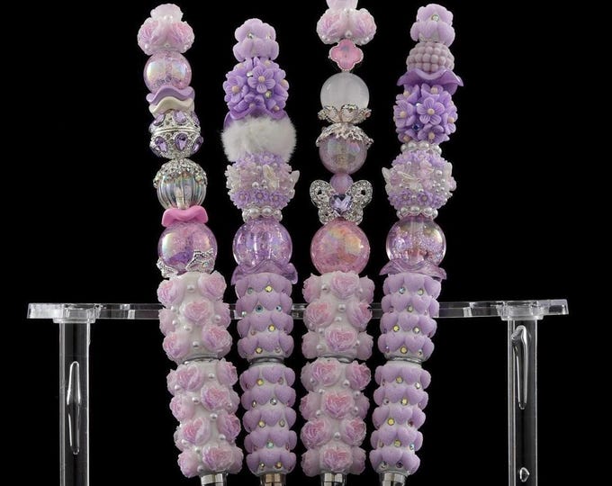 Pastel Bling Pen Collection | Handmade Lavender Pens | Cute Luxury Journaling Pens