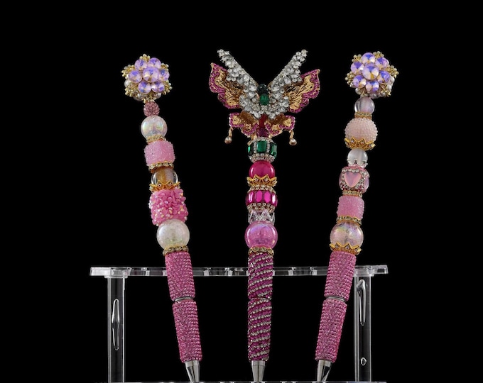 Pink Fairy Pen Collection | Handmade Butterfly Pens | Luxury Planner & Journaling Pens