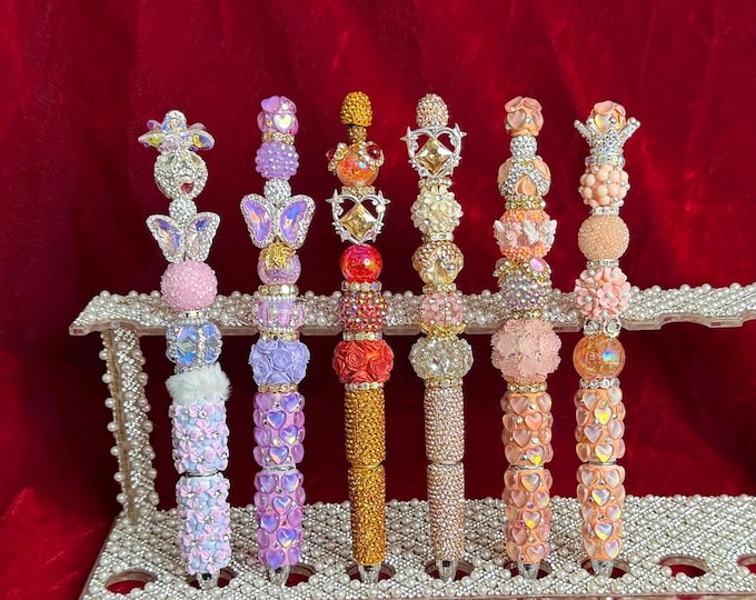 Handmade Bling Pen | Kawaii Rhinestone Pen | Custom Decorative Ink Pen | Cute Desk Accessory | Unique Gift for Her | One-of-a-Kind Pen