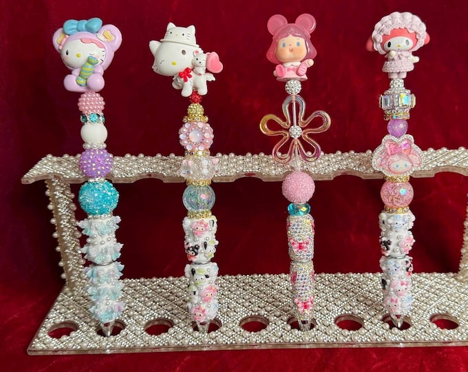 Handmade Bling Pen | Kawaii Rhinestone Pen | Custom Decorative Ink Pen | Cute Desk Accessory | Unique Gift for Her | One-of-a-Kind Pen