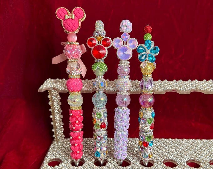 Handmade Bling Pen | Kawaii Rhinestone Decorative Ink Pen | Sparkly Desk Accessory |Graduation Gift