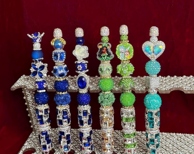 Handmade Bling Pen | Kawaii Rhinestone Pen | Custom Decorative Ink Pen | Cute Desk Accessory | Unique Gift for Her | One-of-a-Kind Pen