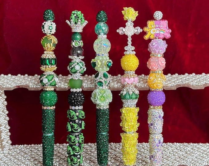 Handmade Bling Pen | Kawaii Rhinestone Pen | Custom Decorative Ink Pen | Cute Desk Accessory | Unique Gift for Her | One-of-a-Kind Pen