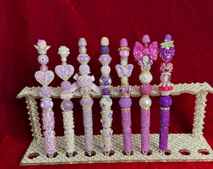 Handmade Bling Pen | Kawaii Rhinestone Pen | Custom Decorative Ink Pen | Cute Desk Accessory | Unique Gift for Her | One-of-a-Kind Pen