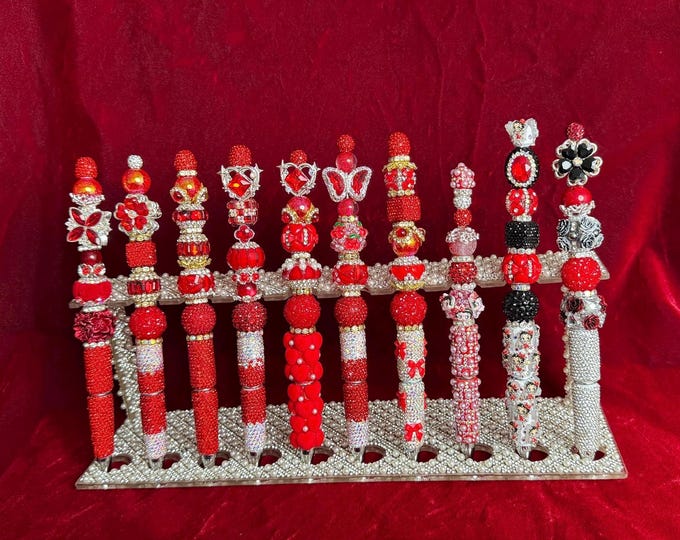 Handmade Bling Pen | Kawaii Rhinestone Decorative Ink Pen | Sparkly Desk Accessory | Graduation Gift