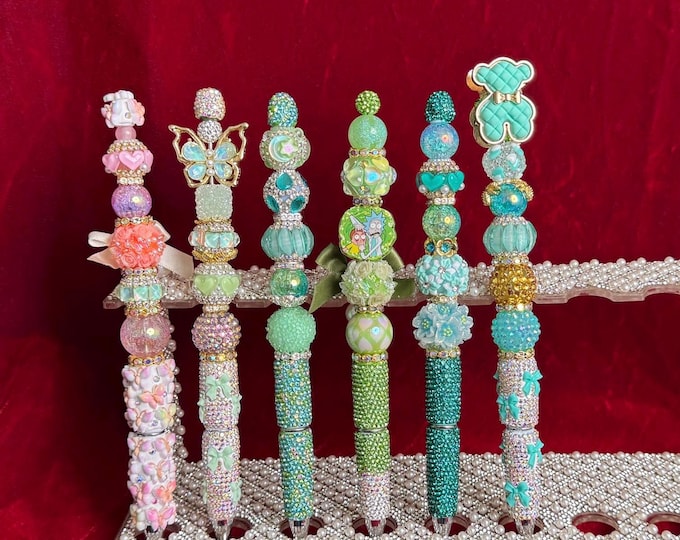 Handmade Bling Pen | Kawaii Rhinestone Decorative Ink Pen | Sparkly Desk Accessory | Graduation Gift