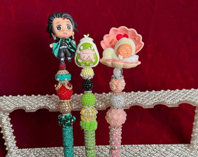 Handmade Bling Pen | Kawaii Rhinestone Pen | Custom Decorative Ink Pen | Cute Desk Accessory | Unique Gift for Her | One-of-a-Kind Pen