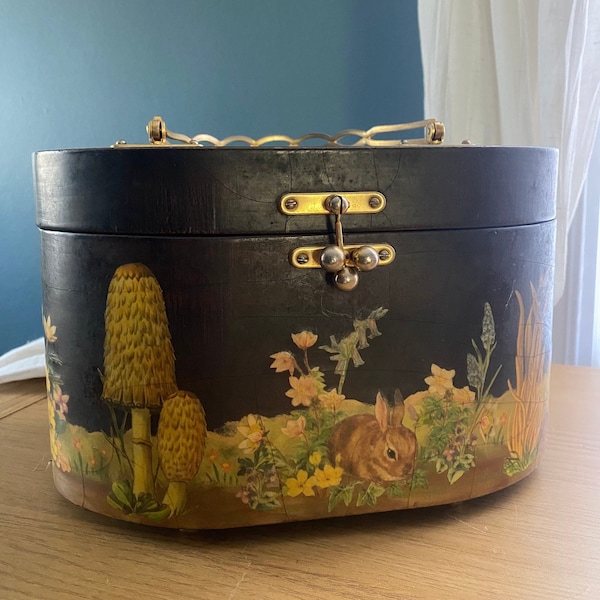Unique Treasure Box: Emma Brehm’s School of Decoupage Unusual Handbag Box - Woodland Creatures, Mushrooms and Pets