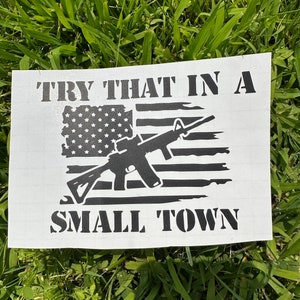 Jason Aldean "Probeer dat in een kleine stad" sticker
