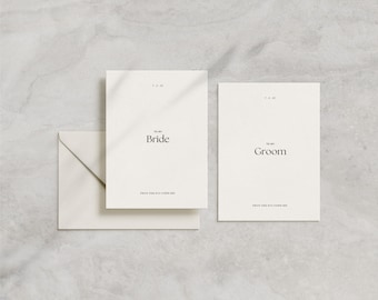 To My Groom Letter To My Bride, Minimalist Vow Cards Template, His and Her Vows, Wedding Cards, Vow Booklets / Alyssia