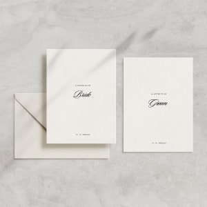 Brief an meine Braut, Hochzeit Gelübde Karte, an meine Braut, an meinen Bräutigam Karte / Thalia