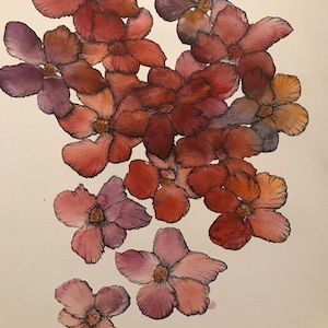 Aquarelle fleurie print