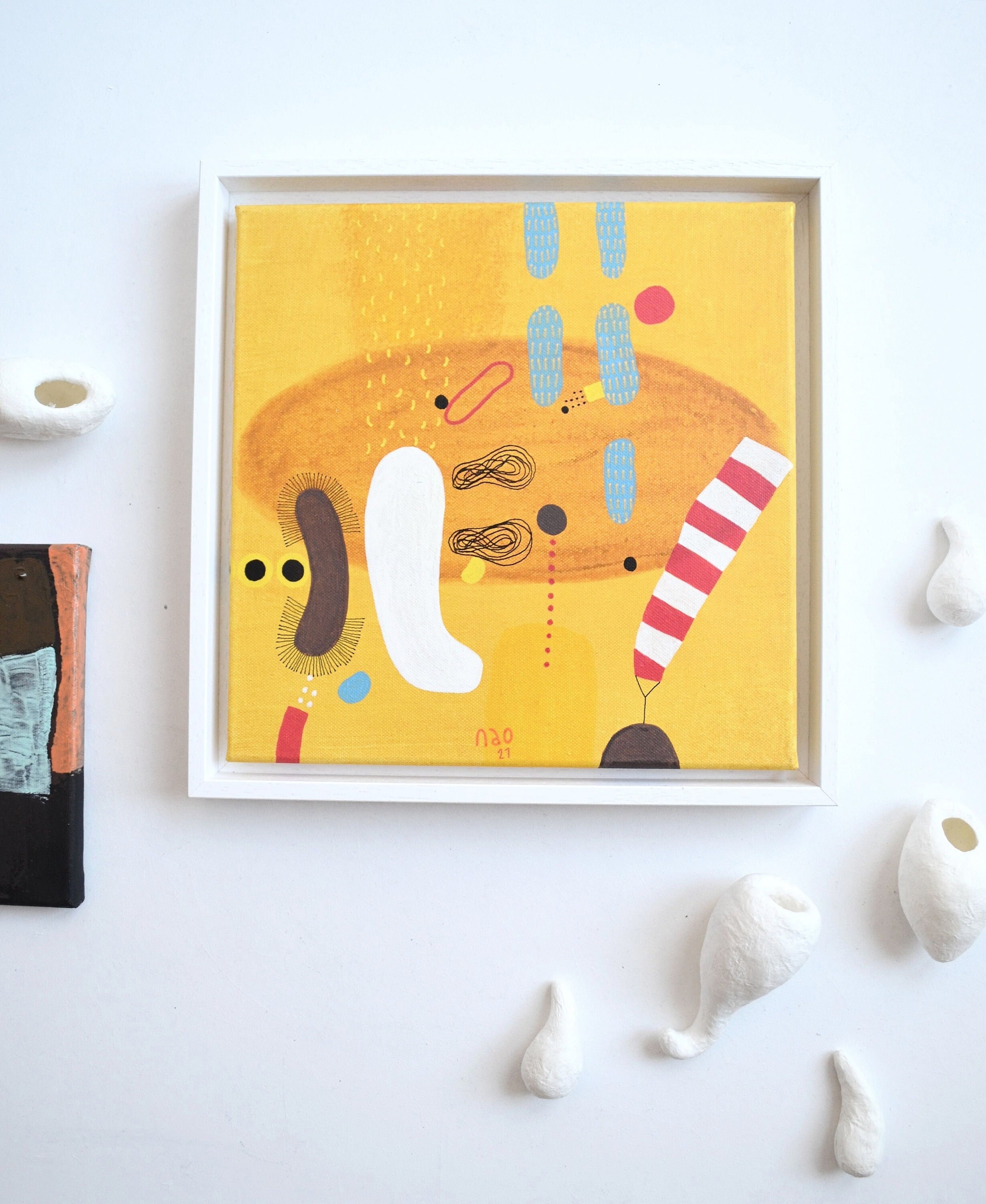 Tableau Peinture Acrylique Décoration Chaussette à Vent