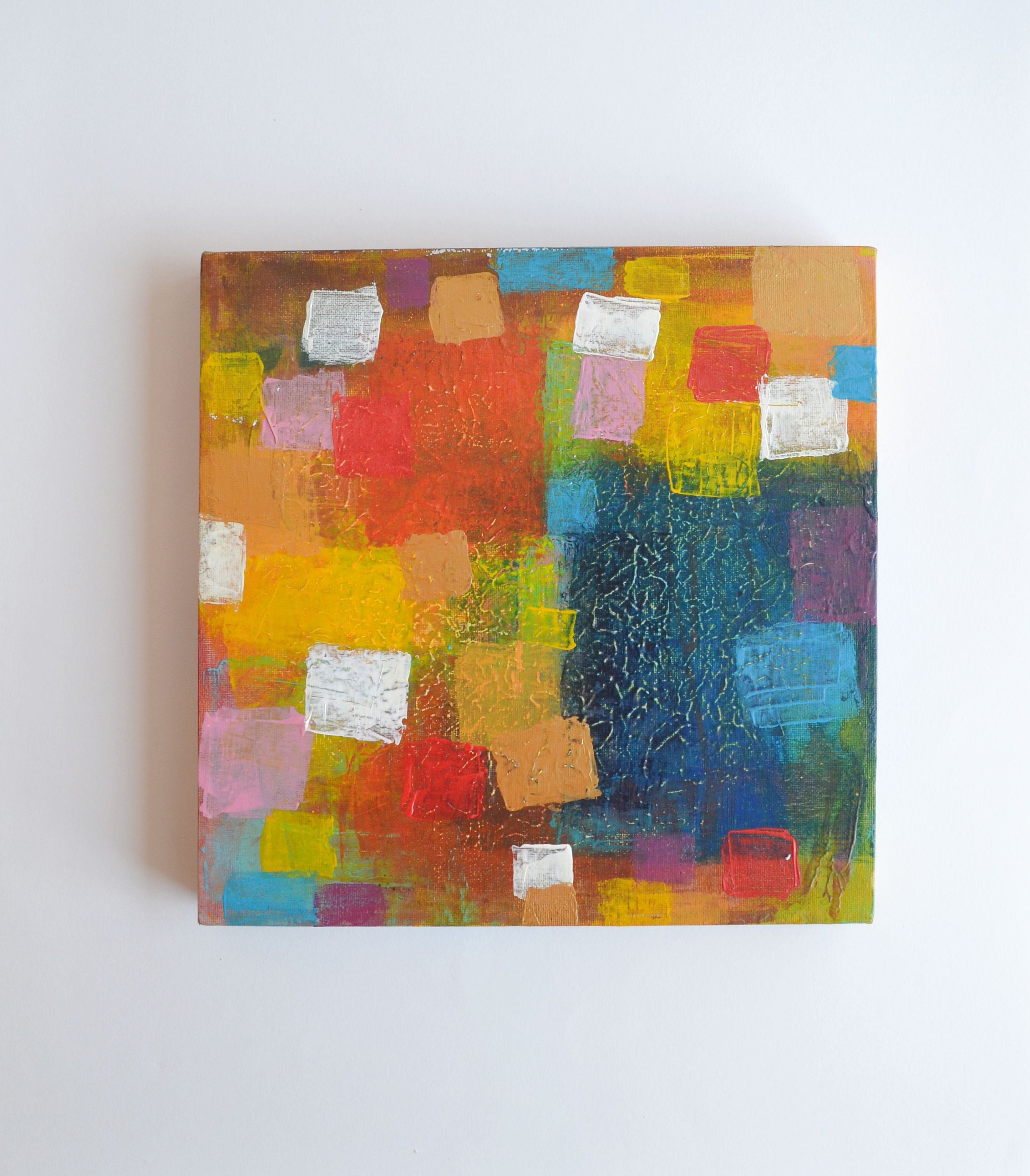 Peinture Acrylique Au Point Carré