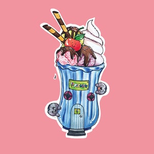 Crème glacée, Carte - 15x15cm