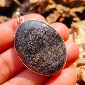 Schwarzer Sonnenstein Edelstein Anhänger ~ 925 Sterling Silber Anhänger ~ Natürlicher Sonnenstein Bezel Silber Schmuck Anhänger ~ Geburtstag Geschenkidee