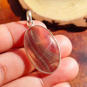 Fluorite Pendant, 925 Sterling Silver Pendant, Fluorite Handmade Silver Stone Jewelry, Fluorite Silver Pendant For Necklace, Gift Her