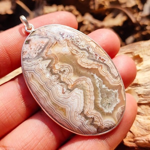 Crazy Lace Agate Pendant, 925 Sterling Silver Pendant, Crazy Lace Agate Gemstone Pendant, Handmade Pendant, Lace Agate Jewelry, Gift Her