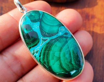 Chrysocolla Pendant, 925 Sterling Silver Pendant, Handmade Brand New Pendant, Gemstone Silver Jewelry, Wedding Gift, Natural Chrysocolla