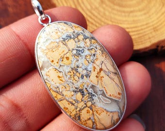 Maligano Jasper Pendant, 925 Sterling Silver Pendant, Maligano Jasper Gemstone Pendant, Handmade Jewelry, Maligano Jasper Jewelry, Gift Her