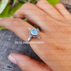 Moonstone Ring, Gemstone Ring, Statement Ring, Handmade Ring, 925 Sterling Silver Ring, Designer Ring, Boho Ring, Women Ring, Gift For Her