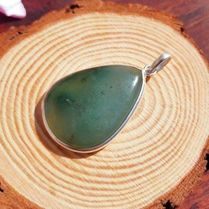 Green Opal Pendant Gemstone, 925 Sterling Silver Pendant, Statement Pendant, Bezel Pendant, Handmade Gift for Girl , gift for Friend