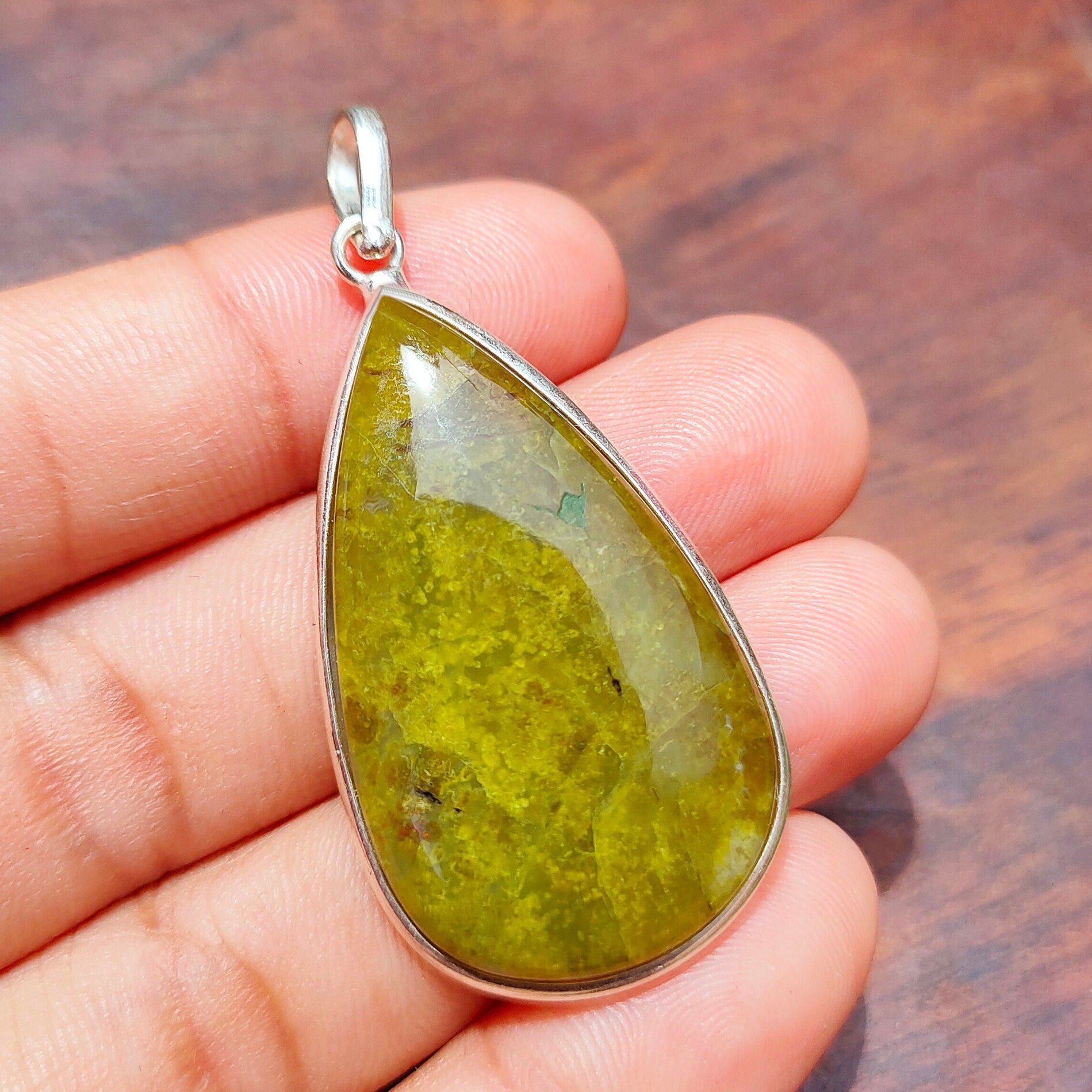 천연 가스페이트 G 톤 펜던트 펜던트 솔리드 실버 펜던트 핸드메이드 주얼리 펜던트 그녀를 위한 선물 엄마를 위한 선물 -Freehip.co.kr