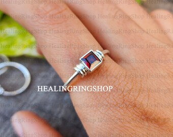 Garnet Ring, Birthstone Ring, Gemstone Ring, Statement Ring, 925 Sterling Silver Ring, Handmade Ring, Dainty Ring, Women Ring, Gift For Her