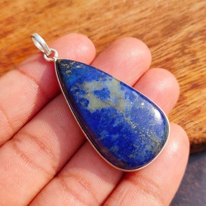 Lapis Lazuli Pendant, 925 Sterling Silver Pendant Necklace Lapis Lazuli Pendant, 925 Sterling Silver Pendant Necklace