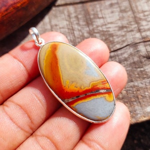 Maligano Jasper Pendant, 925 Sterling Silver Pendant, Maligano Gemstone Pendant, Handmade Jewelry, Maligano Jasper Jewelry, Gift For Her