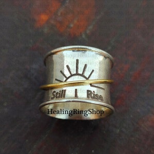 Sunrise Ring, Spinner Ring, Healing Ring, Motivation Ring, 925 Sterling Silver Ring, Fidget Ring, Women Ring, Gift For Daughter, Unique Ring